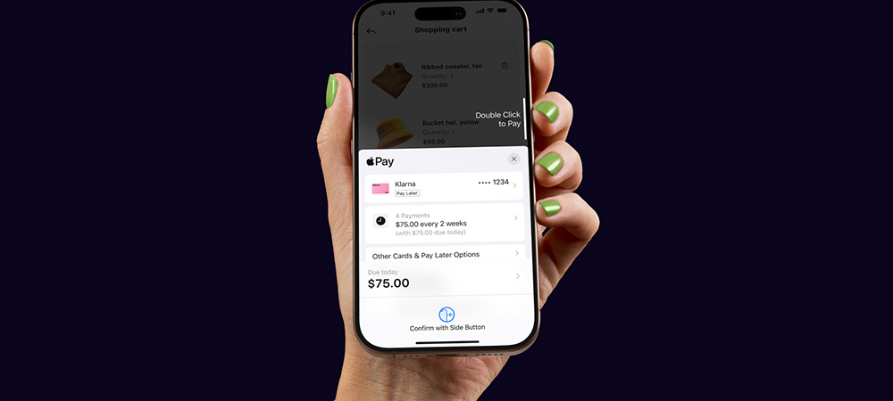 Klarna Payment options now available at checkout on Apple pay in-app and online in Canada 